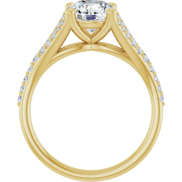 Yellow Gold Round Engagement Ring