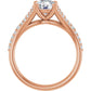 Rose Gold Round Engagement Ring