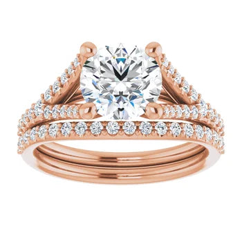 Rose Gold Round Engagement Ring