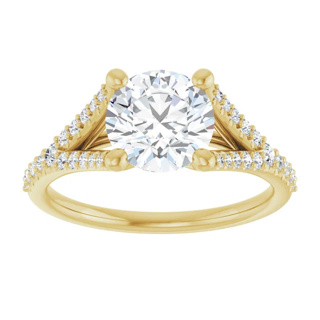 Yellow Gold Round Engagement Ring