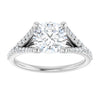 White Gold Round Engagement Ring