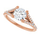 Rose Gold Round Engagement Ring