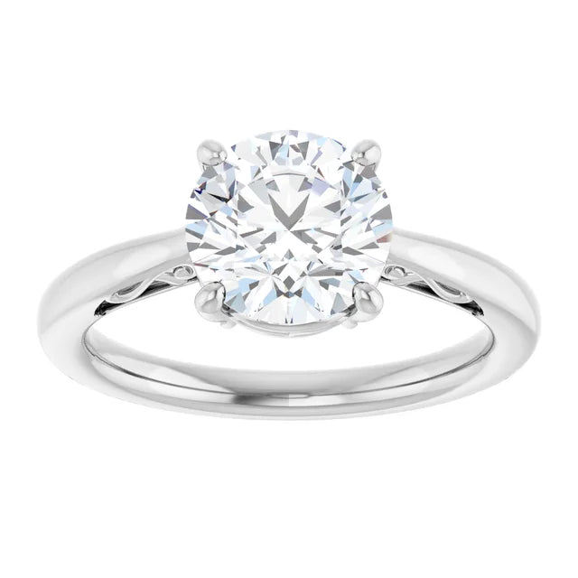 White Gold Round Solitaire Engagement Ring