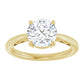 Yellow Gold Round Solitaire Engagement Ring 