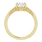 Yellow Gold Round Solitaire Engagement Ring