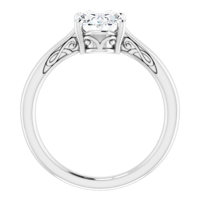 White Gold Round Solitaire Engagement Ring