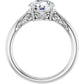 Oval solitaire engagement ring in 2.20 mm