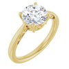 Yellow Gold Round Solitaire Engagement Ring