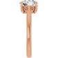 Rose Gold Round Solitaire Engagement Ring
