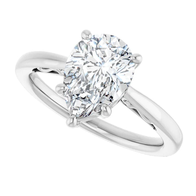 Pear Solitaire Engagement Ring