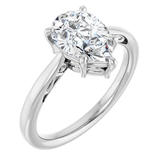 Pear Solitaire Engagement Ring
