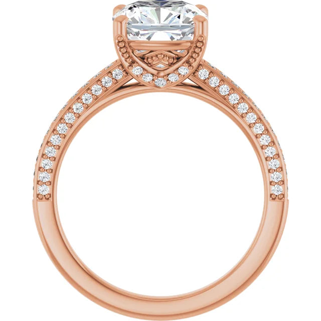 Rose Gold Round Engagement Ring