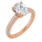 Rose Gold Oval Engagement Ring