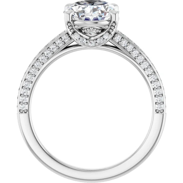 White Gold Oval Engagement Ring