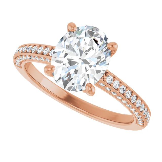 Rose Gold Oval Engagement Ring