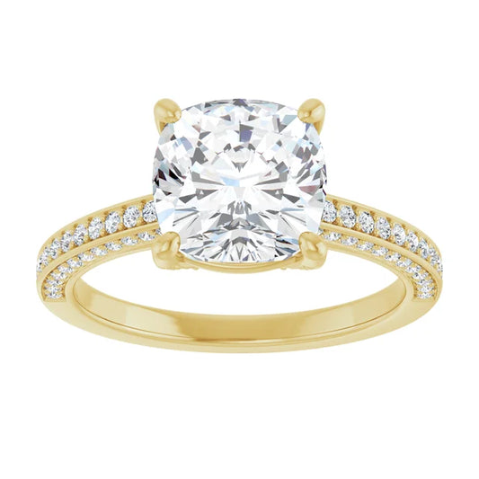 Yellow Gold Round Engagement Ring