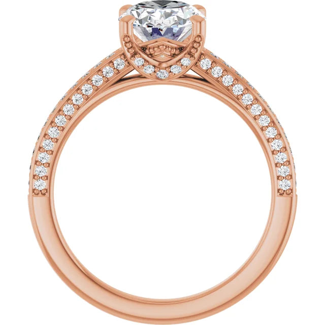 Rose Gold Oval Engagement Ring