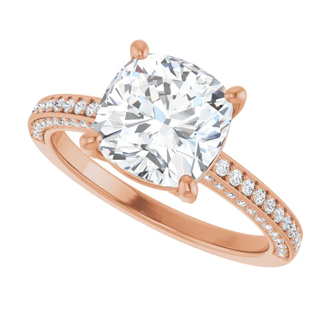 Rose Gold Round Engagement Ring