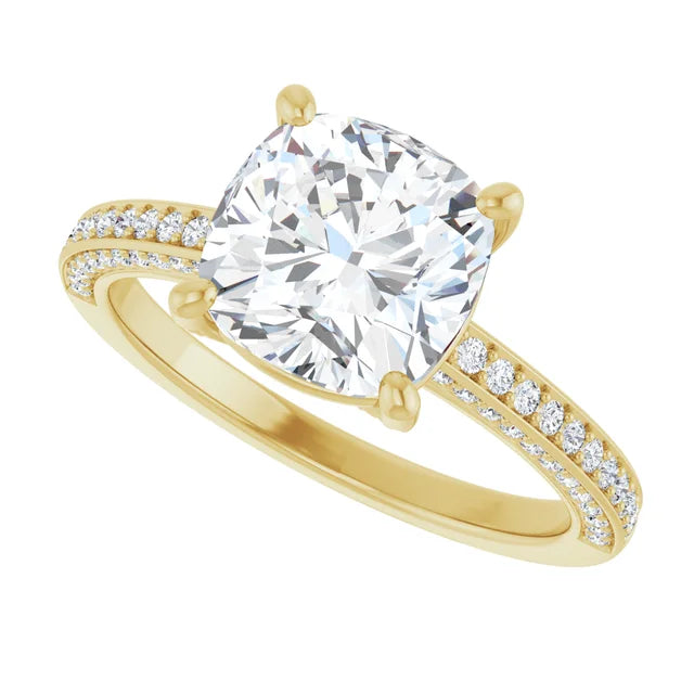 Yellow Gold Round Engagement Ring