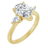 Stunning Pear Three Stones Engagement Ring
