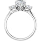 Classic Pear Three Stones Engagement Ring