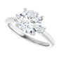 White Gold Round Engagement Ring