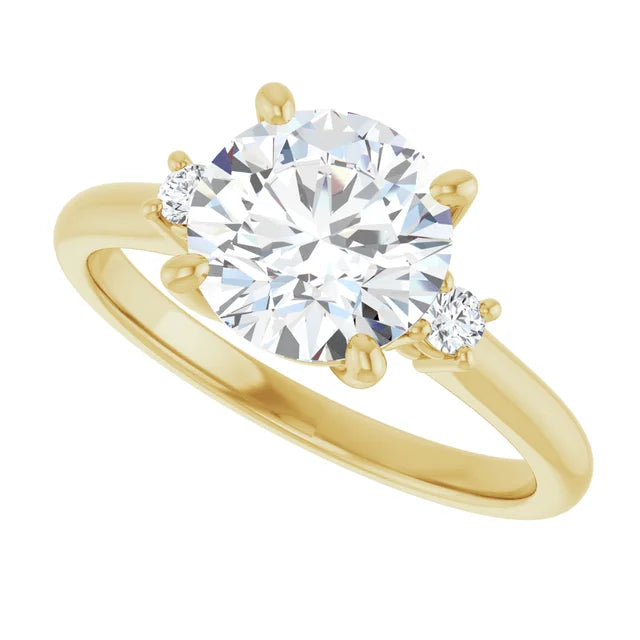 Yellow Gold Round Engagement Ring
