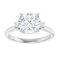 White Gold Round Engagement Ring