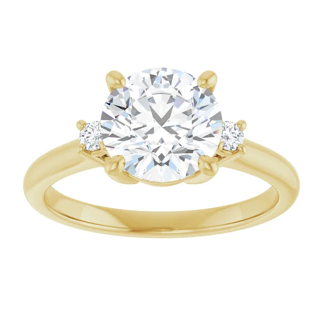 Yellow Gold Round Engagement Ring