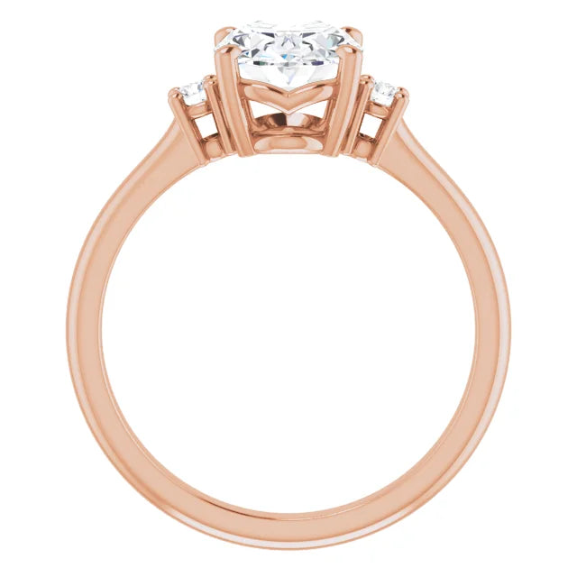 Rose Gold Oval Engagement Ring