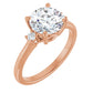 Rose Gold Round Engagement Ring