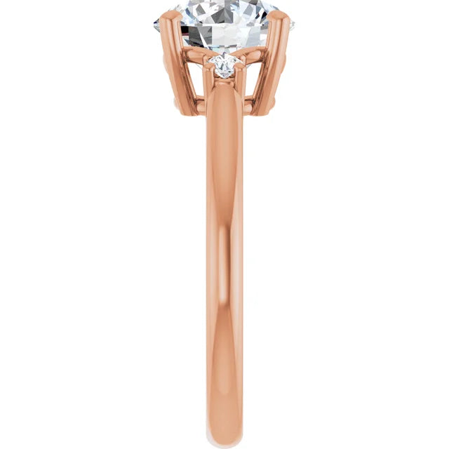 Rose Gold Round Engagement Ring