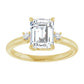 Yellow Gold Emerald Cut Engagement Ring
