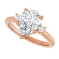 Rose gold engagement ring with a stunning diamond