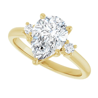 Yellow Gold Pear Engagement Ring