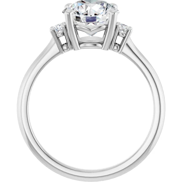White Gold Round Engagement Ring
