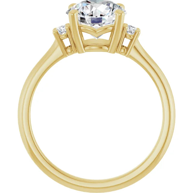 Yellow Gold Round Engagement Ring