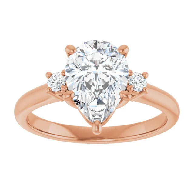Classic pear engagement ring