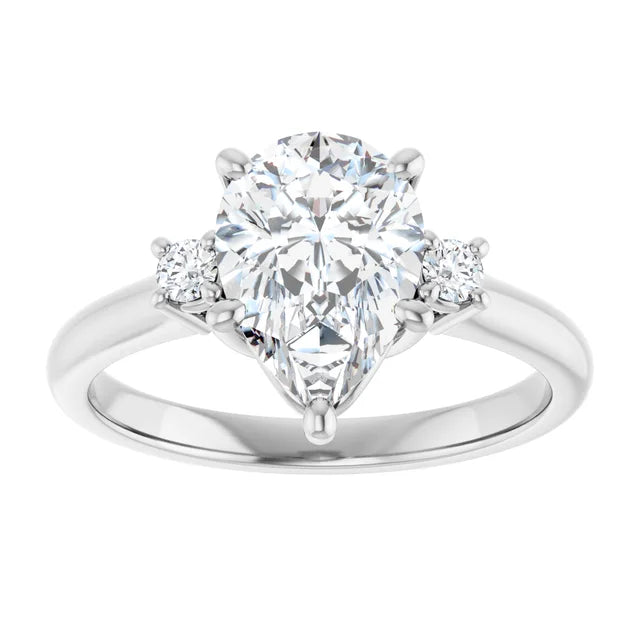 Elegant white gold engagement ring with sparkling diamond