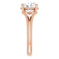Elegant Rose Gold Oval Solitaire Engagement Ring in 2.30 mm