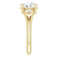 Yellow Gold Oval Solitaire Engagement Ring in 2.30 mm