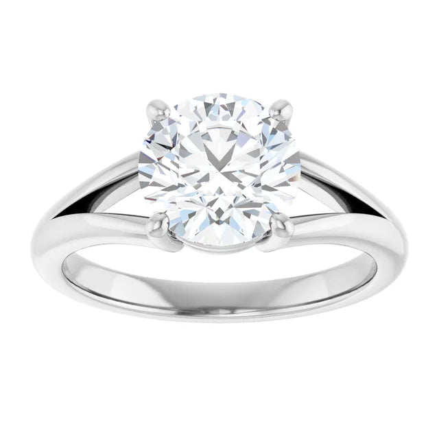 White Gold Round Solitaire Engagement Ring