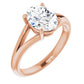 Luxury Oval Solitaire Engagement Ring in 2.30 mm