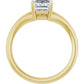 Yellow Gold Emerald Cut Solitaire Engagement Ring