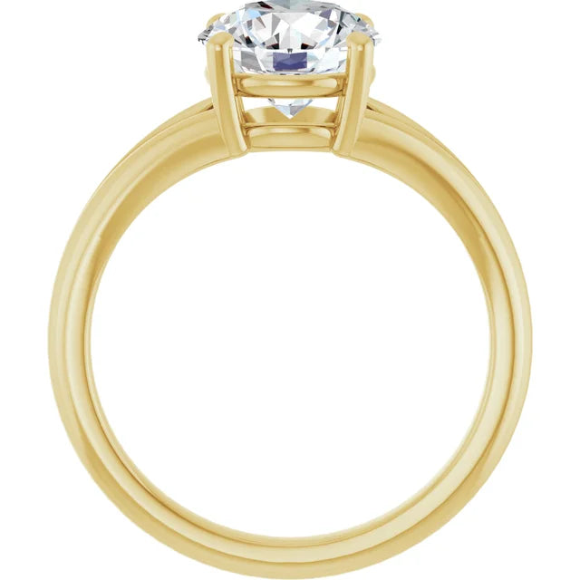 Yellow Gold Round Solitaire Engagement Ring