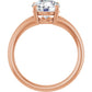 Rose Gold Round Solitaire Engagement Ring