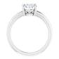 White Gold Oval Solitaire Engagement Ring