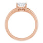 Rose Gold Oval Solitaire Engagement Ring