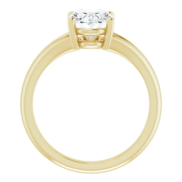 Luxury Oval Solitaire Engagement Ring in 2.30 mm