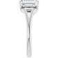 Emerald Cut Solitaire Engagement Ring in White Gold 